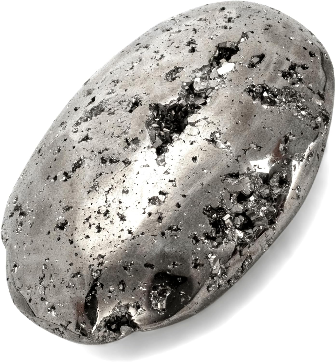 KALIFANO Palm Stone with Healing & Calming Effects - AAA+ Grade High Energy Worry Stone with Information Card - Reiki Crystal Used for Courage (Family Owned and Operated)