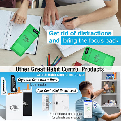 Cell Phone Lock Box with Timer for Self-Discipline, Portable Time Lock Box Suitable for iPhone and Android Smartphones, Phone Jail Box with Timer to Reduce Screen Time, Mindfulness Gift