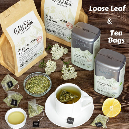 Organic Lemon Balm Tea - Caffeine Free Loose Leaf Herbal Tea - Pharmacopoeia Potency - 25 Servings
