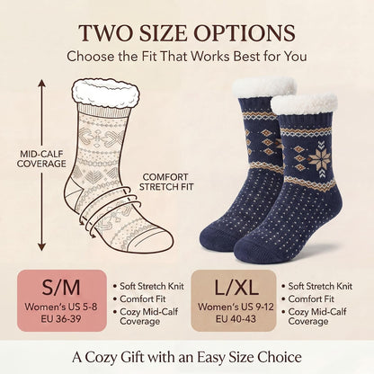 Cozylook Fuzzy Slipper Socks for Women with Grips Warm Cozy Soft Non-Slip Winter Socks Cozy Gift Idea