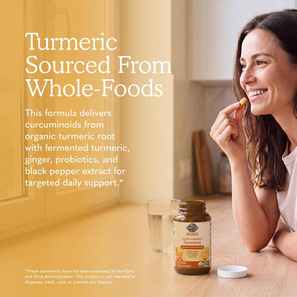 Garden of Life Organics Extra Strength Turmeric Supplement, 120 Tablets
