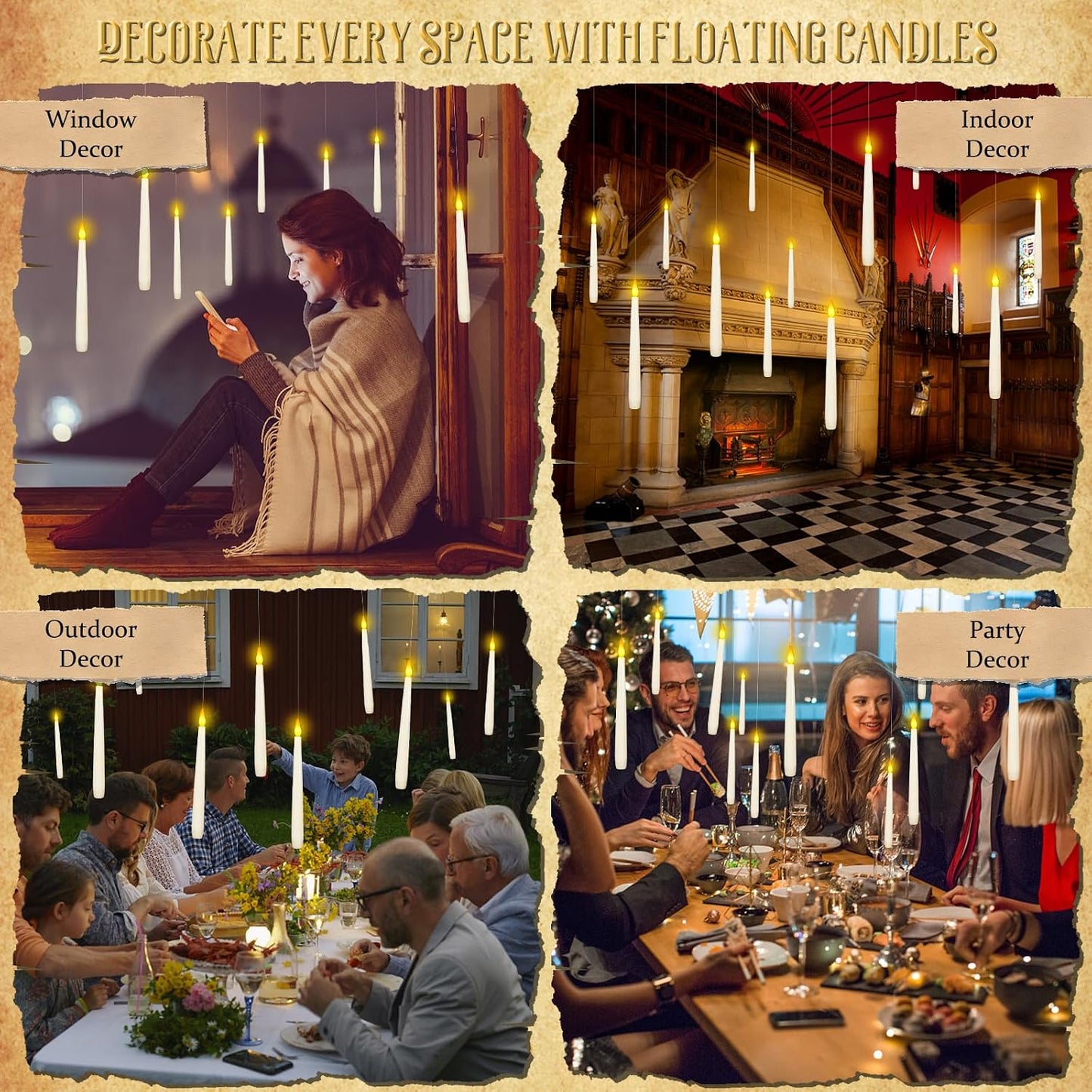 Waterproof Flameless Candles, 12 PC Battery Operated LED Pillar Candles with 2 Remote Controls & Timer, Flickering Indoor Outdoor Candles for Wedding, Patio, Easter, Bathroom, Home Decor, 4''5''6''