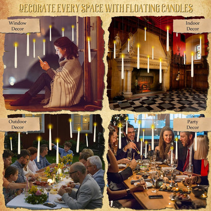 Waterproof Flameless Candles, 12 PC Battery Operated LED Pillar Candles with 2 Remote Controls & Timer, Flickering Indoor Outdoor Candles for Wedding, Patio, Easter, Bathroom, Home Decor, 4''5''6''