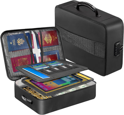 Fireproof Document Organizer Box with Lock for Important Documents