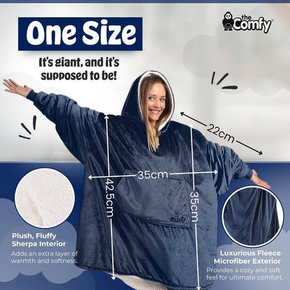 THE COMFY Original | From Shark Tank | Patented | Oversized Sherpa Wearable Blanket Hoodie| Gift for Women & Men | One Size