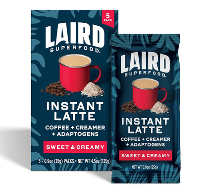 Laird Superfood Chai Instant Latte with Adaptogens - Instant Chai Tea Powder with Superfood Coconut Creamer - Gluten Free, Non-GMO, Vegan, 8 oz. Bag, Pack of 1