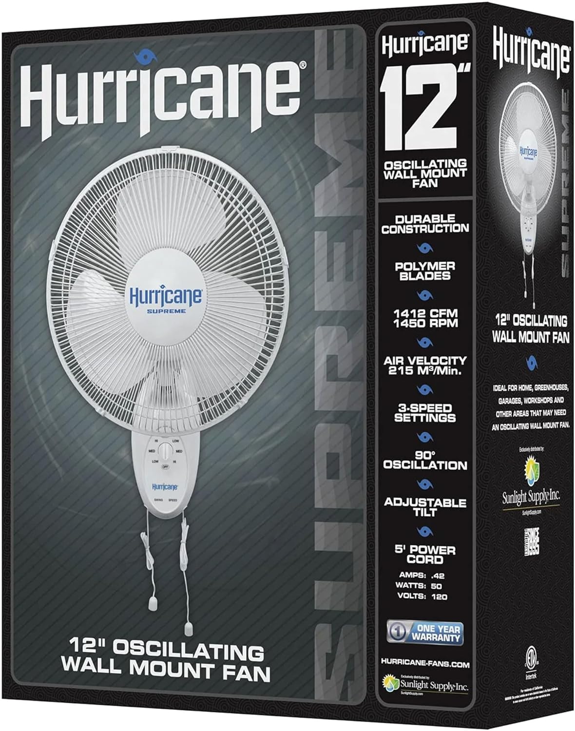 Hurricane Classic 6 Inch Clip Fan, 2 Speed Portable Desk Table Fan with Tilt, White