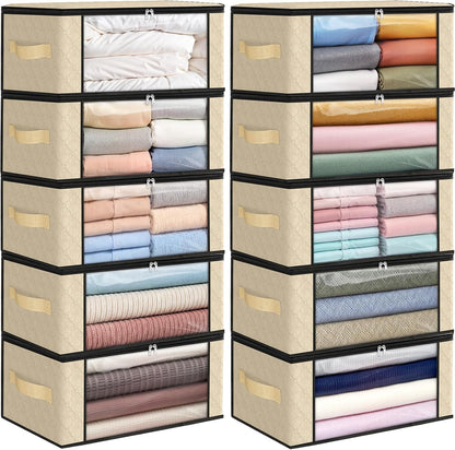 Fab totes Storage Bags for Clothes Blanket Storage Bins with Lids