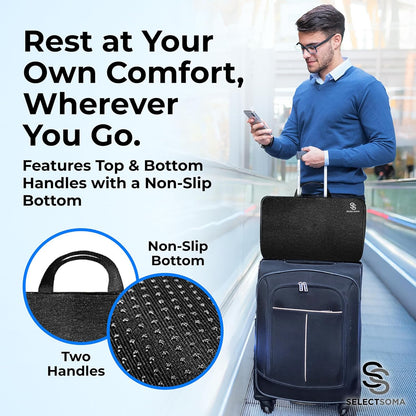 SelectSoma Double-Thick Gel Seat Cushion for Long Sitting Pressure Relief for Back, Sciatica, Coccyx, Tailbone Pain - Cushion for Airplane Travel, Office Chair, Wheelchair, Car & Truck - Egg Seat Pad
