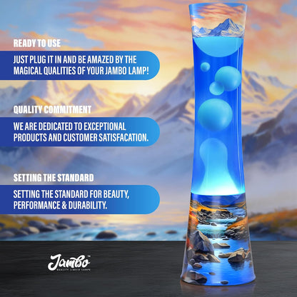 JAMBO 15.5" The Upgraded Motion Lamp, Sunset Decal Motion Light, Beautiful Home Decor, Living Room Bedroom Lamp, Relaxing Nightlight for Teens, Kids & Adults