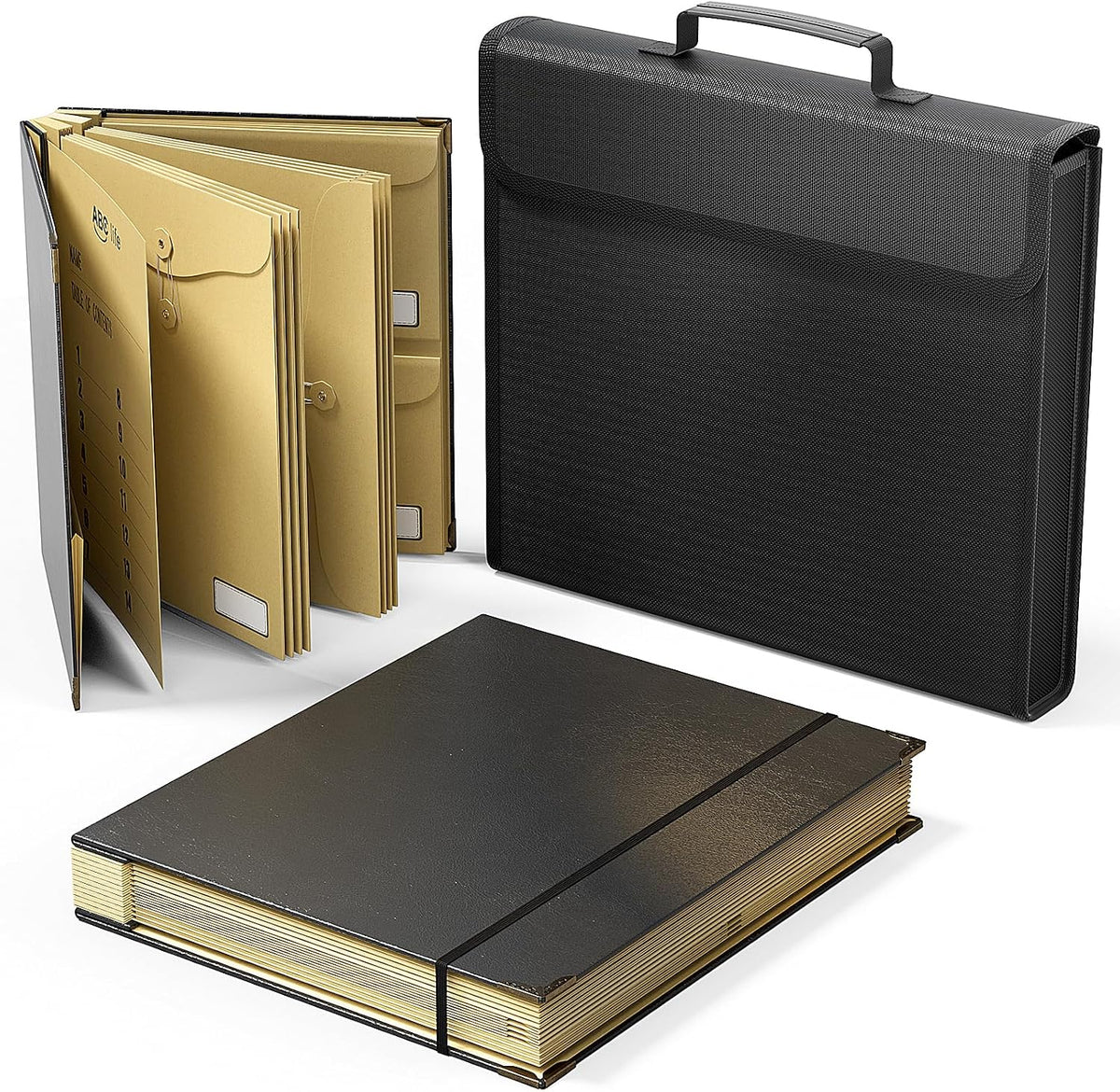 ABC life Important Document Organizer, Black