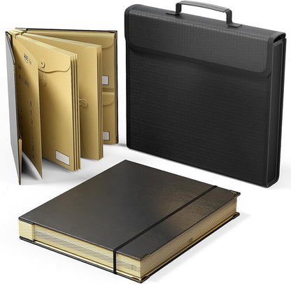 ABC life Important Document Organizer, Black