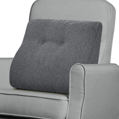 baibu Lumbar Support Pillow for Recliner, Large Memory Foam Dual-Layer Patent Design Back Support Cushion for Sofa & Gaming Chair, Ergonomic Lumbar Pillow with Machine Washable Cover, Brown