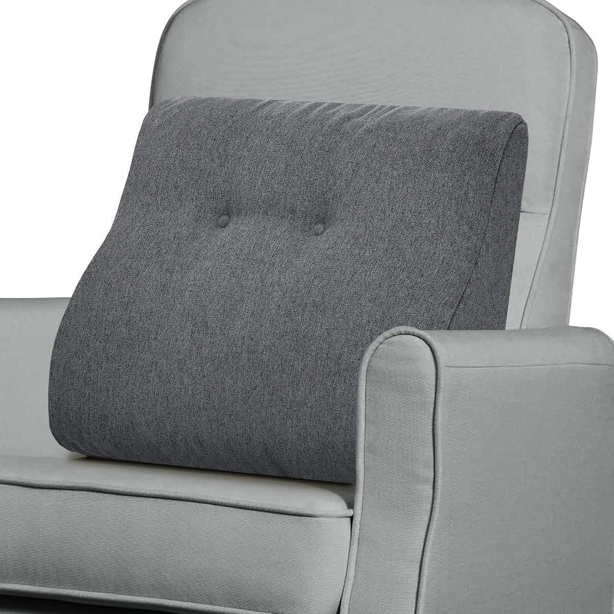 baibu Patented Dual-Layer Memory Foam Lumbar Pillow for Recliner, Brown