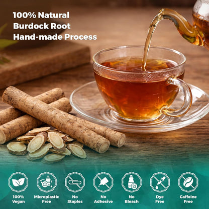 Lavitali, Burdock Root Tea Bags | 120 bags, 100% Pure Herbal Tea | Caffeine-Free, Antioxidant-Rich, Eco-Friendly Filter Bag | Daily Natural Botanical, Hot or Iced Herbal Infusion