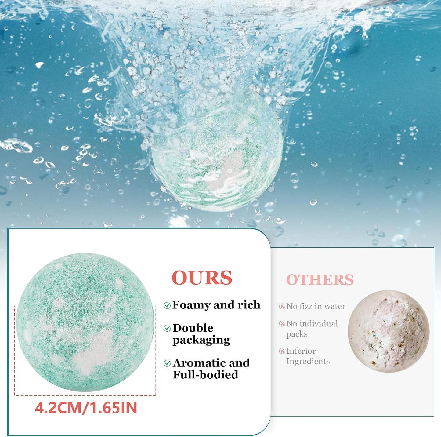 Bath Bombs for Women Gift Set, 50 Pcs Natural Organic Bubble Bathbombs with 10 Rich Scents, Handmade Bubble Bath Fizzy, for Bubble Bath Spa,Her/Him,Wife,Girlfriend,Mother Present Giving