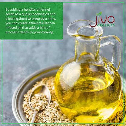 Organic Fennel Seeds 1.75 LB LARGE Bulk Bag - Gluten Free, Non GMO, For Fennel Tea and Cooking - Non Irradiated by Jiva Organics