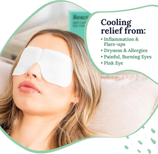CorneaCare Rest: Self Heating Warm Compress for Dry Eyes | Heated Eye Mask for Fast Relief | Steam Mask for Stye Treatment | No Microwave or Washcloth Needed | Travel Ready Warm Compress | 30 Count