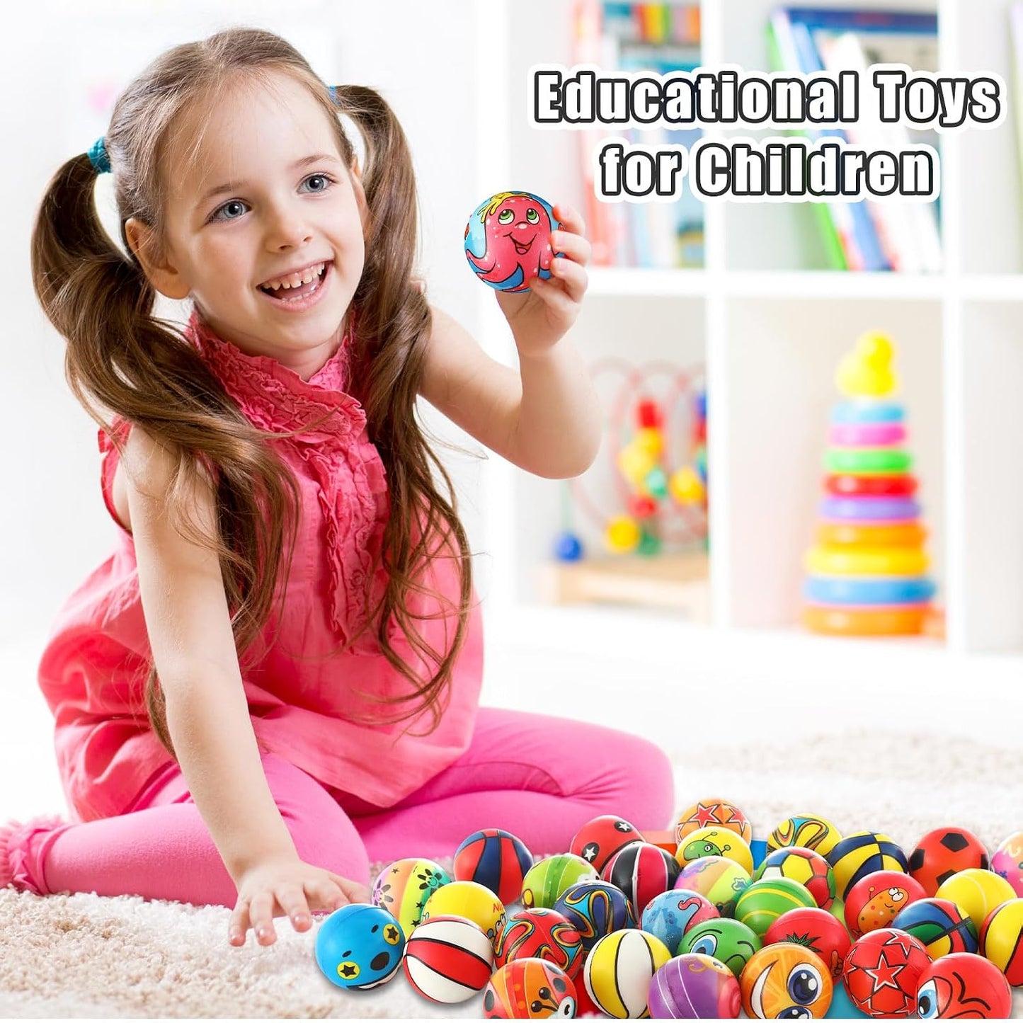 Shappy Mini Foam Balls Bulk 2.5 Inch for Party Favors, 204 Pcs, Stylish