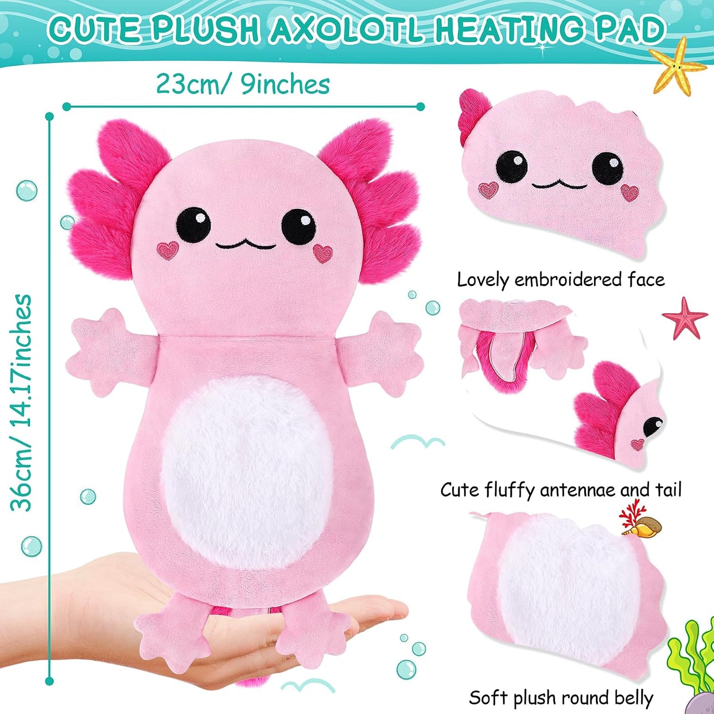 Microwave Heating Pad for Period Cramps,Otter Microwavable Heating Pad for Shoulder Neck Back Knee Pain Relief with Lavender Scented,Cute Otter Plush Toys Heat Pack for Women Kids Birthday