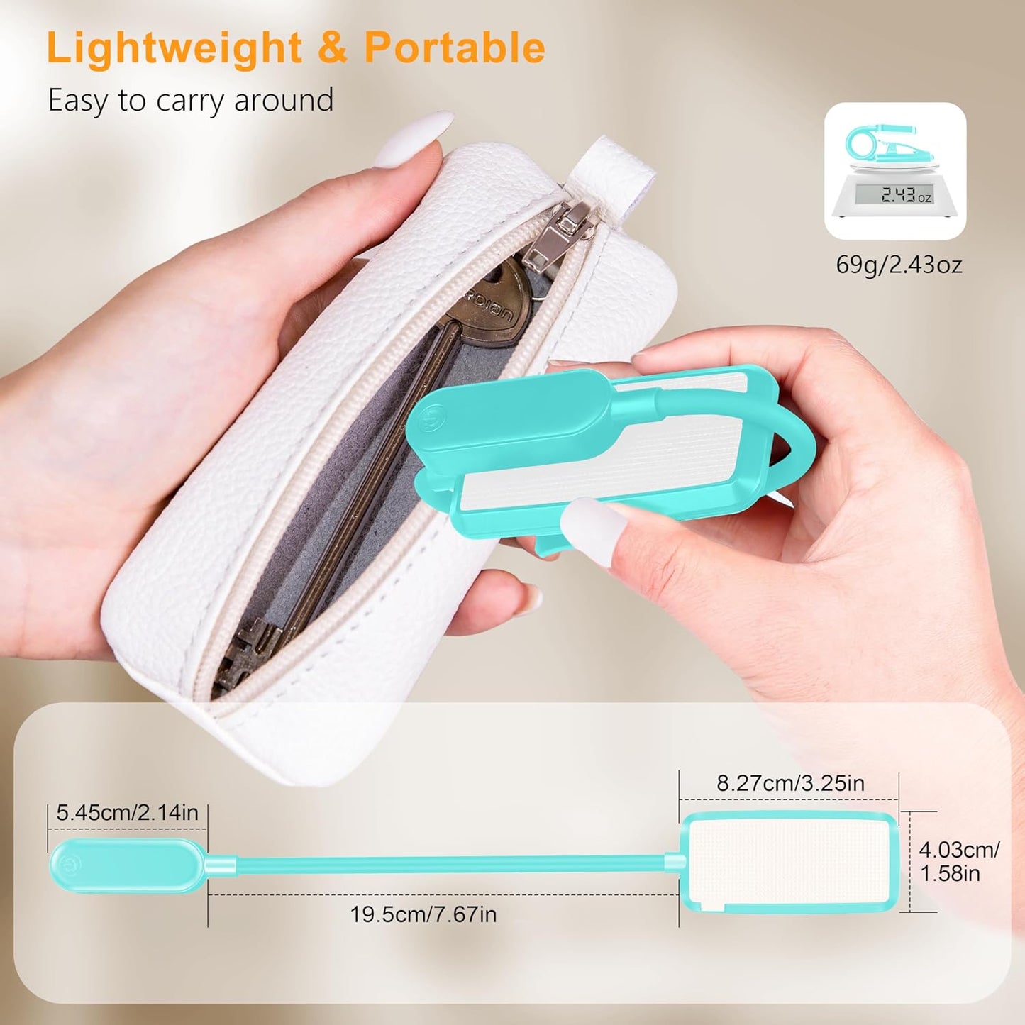 Gritin 16 LED Rechargeable Book Light for Reading in Bed- Eye Caring 3 Color Temperatures, Stepless Dimming Brightness, 80 Hrs Runtime, Lightweight Flexible Clip on Light for Book Lovers