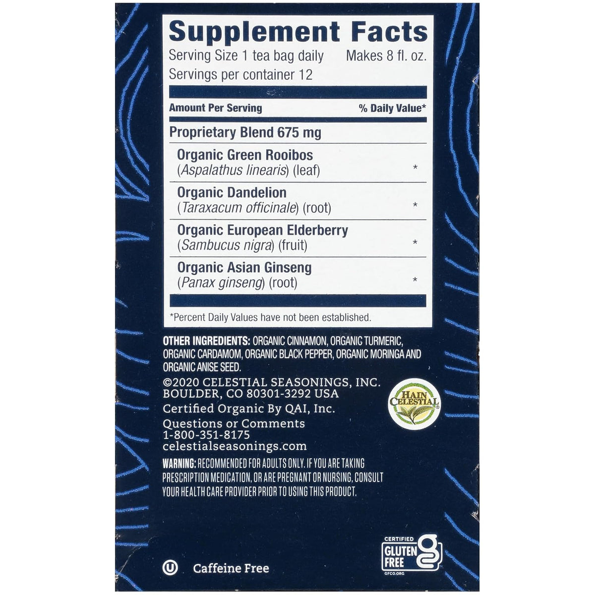 Celestial Seasonings TeaWell Herbal Tea, Daily Wellness, Organic Turmeric Spice, 12 Count