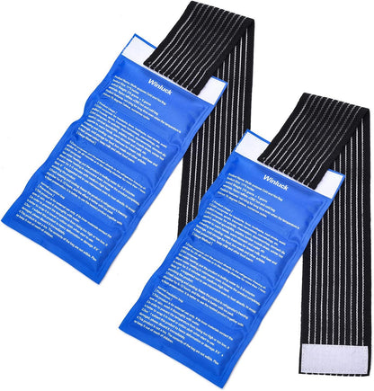 Gel Ice Cold Packs - (2-Piece Set) Soft Reusable Cold/Hot Compress, Provides Alleviate Joint and Muscle Pain. Flexible Therapy from Injuries - Shoulder, Back, Knee, Neck, Ankle & More.