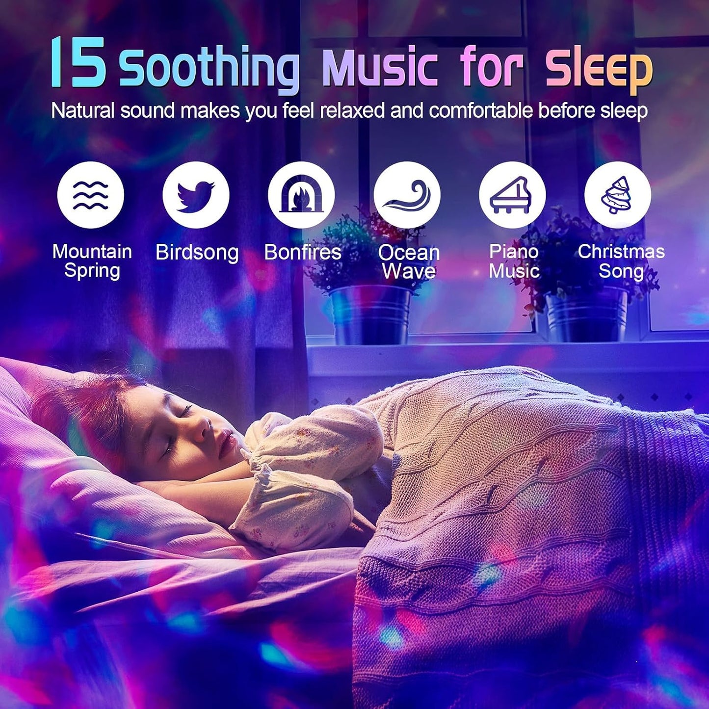 One Fire Galaxy Projector for Bedroom Birthday Gifts for Teen Boy Gifts, LED Galaxy Light Projector, 15White Noise HiFi Bluetooth Speaker,Remote&Timer Ceiling Projector Lights Trendy Stuff