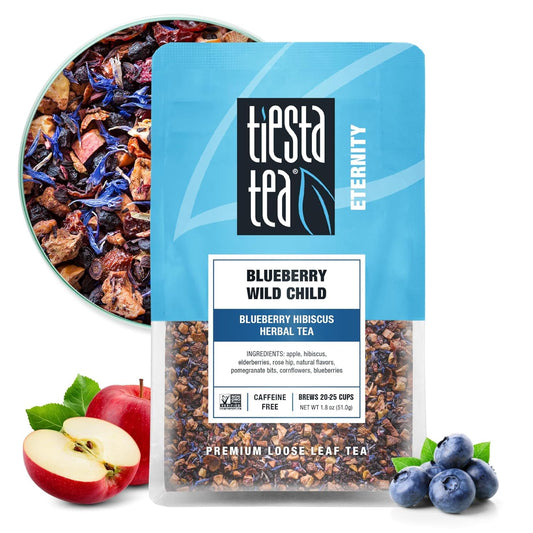 Tiesta Tea Blueberry Wild Child, Blueberry Hibiscus Herbal Tea, 1.8oz
