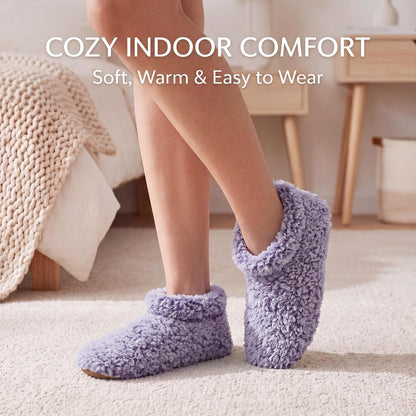 Cozylook Fuzzy Slippers for Women Indoor Soft Sole Slipper Socks