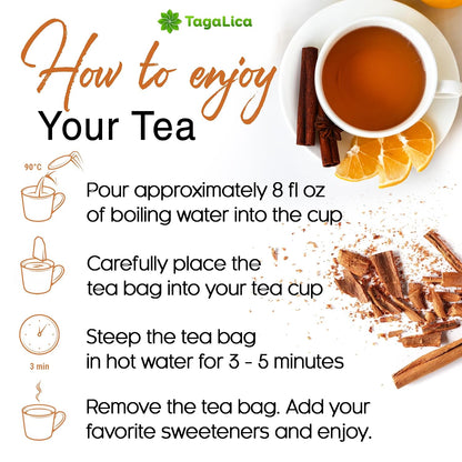 Tagalica, Premium 135 Dandelion Root Tea Bags, 100% Natural & Pure from Dandelion Root, Eco-Conscious Tea Bags, Herbal Tea. No Sugar, No Caffeine, No Gluten, Vegan