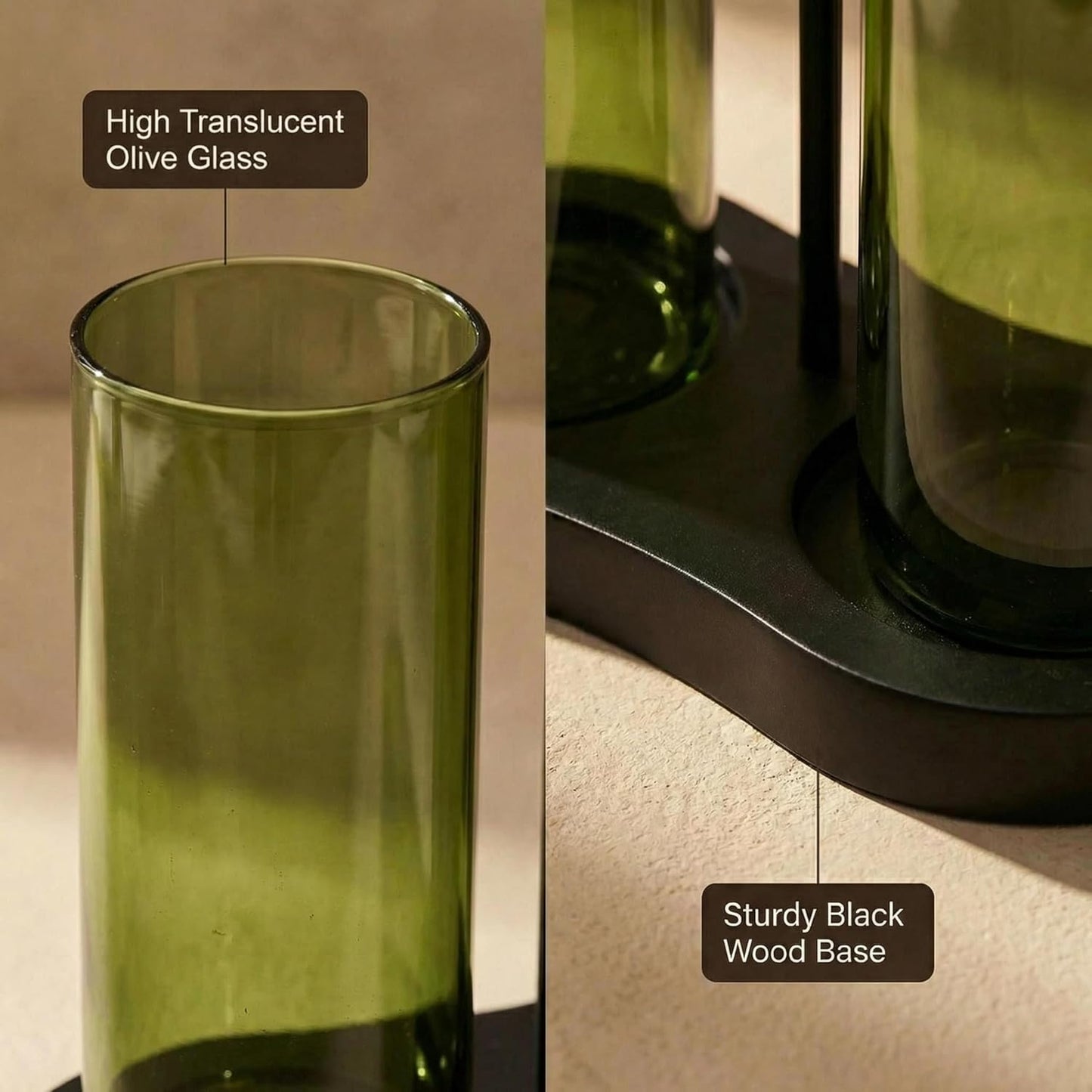 Green Glass Incense Holder, Colorful Incense Sticks Burner Holder with Storage,Hang Upside Down Incense Holder for Sticks with Glass Ash Catcher for Meditation Yoga Spa Room Decor (Green)