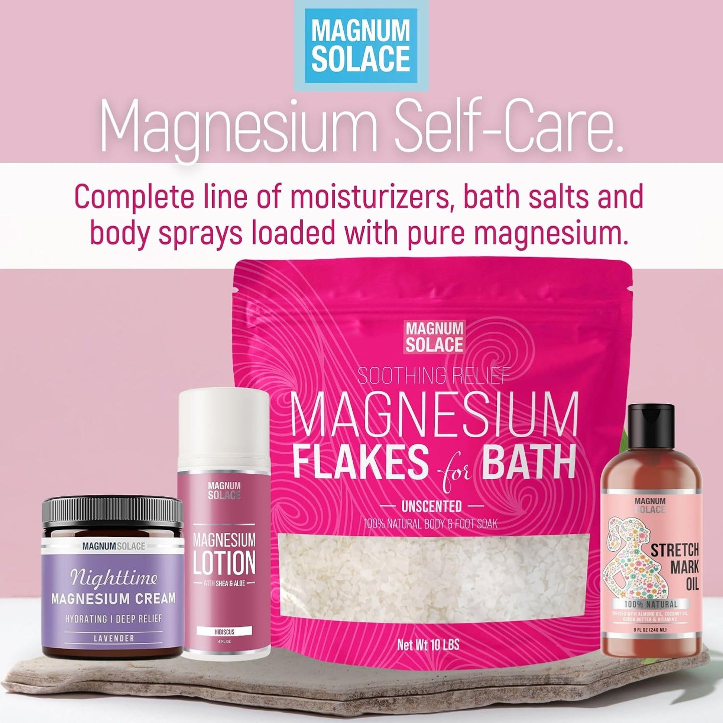 Magnesium Flakes for Bath - Magnesium Chloride Flakes Organic Pure - Unscented, 12 LBS