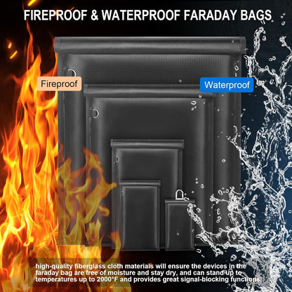 Military Grade Faraday Bag for Phone & Key Fob, Signal Blocking Pouch
