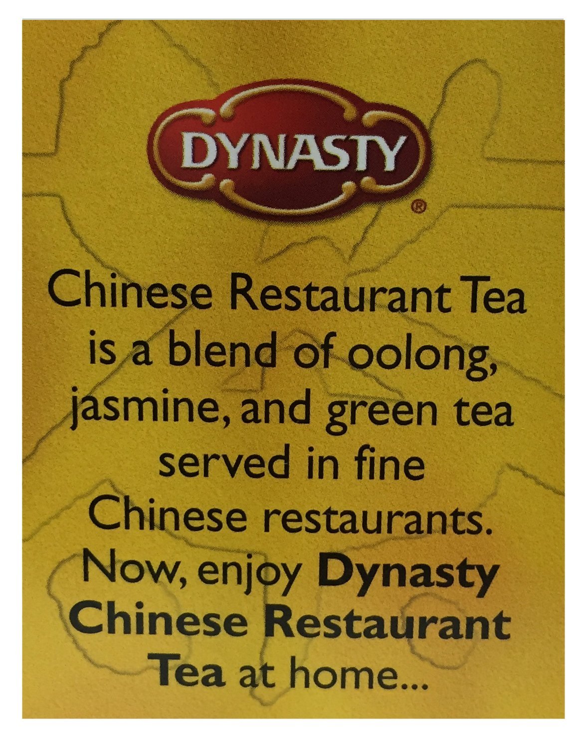 Dynasty 100% Natural Tea 16 Individual Tea Bags Per Pack (Chinese Restaurant, 2 Pack)