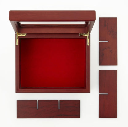 Tea Box - Luxury Wooden Tea Bag Organizer from The Apace Premier Collection - 8 Compartment Tea Storage Chest Container - Elegantly Handmade w/Scratch Resistant Window