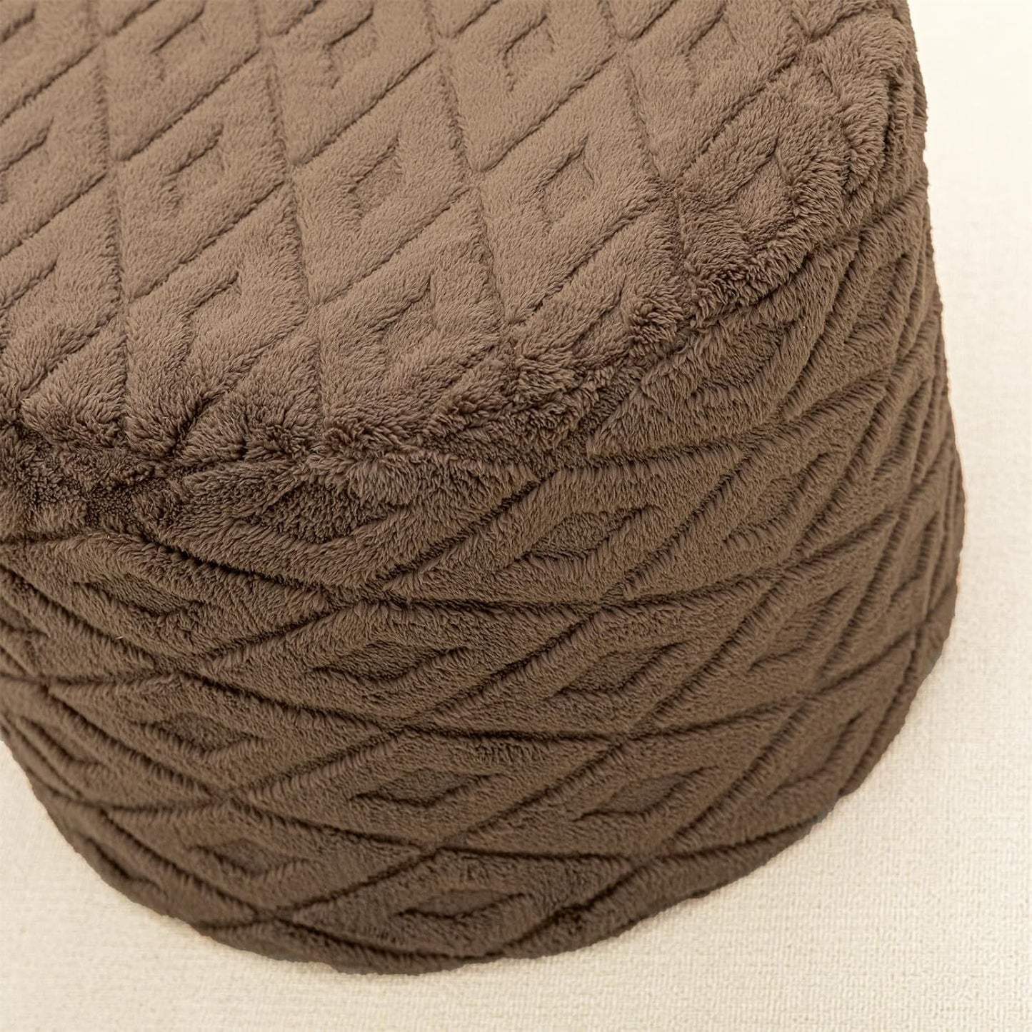 Round Pouf Ottoman 20 x 20 x 14 Inches Boho Poof Home Decor Floor Pouffe Ottoman Foot Rest for Couch Sofa Bean Bag Chairs Living Room Bedroom (Green)