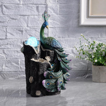 Kalona Tabletop Water Fountain, Indoor Waterfall with Resin Rock Design