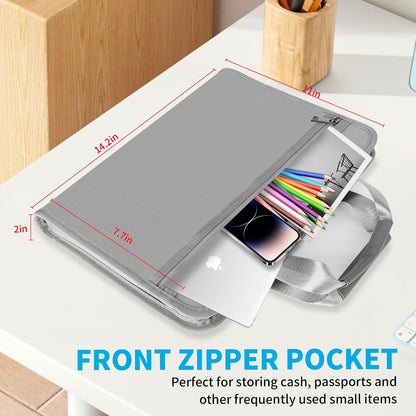 Important Document Organizer with Lock, Fireproof Accordion File Organizer