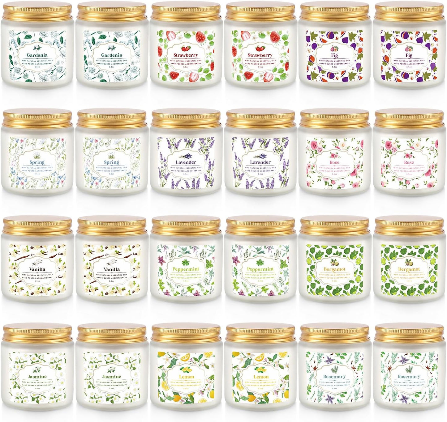 36 Pack Scented Candles Set for Home, Relaxing Stress Relief, Aromatherapy - Natural Soy Wax and Fragrance - Gifts for Women, Mom, Best Friend, Wife, Birthday