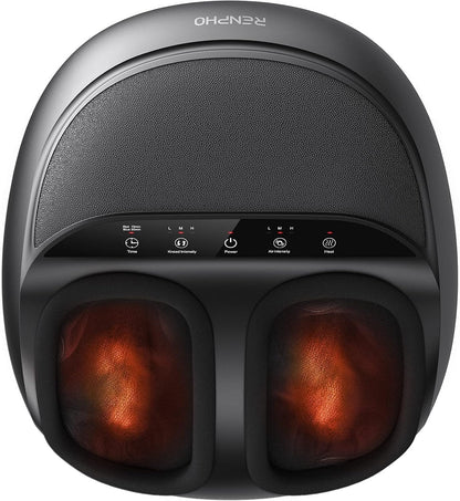 RENPHO Full Foot Massager Machine, 2026 Upgraded Shiatsu Foot Massager with Heat, FSA Eligible HSA Store Eligible, Plantar Fasciitis Massager, Birthday Gifts for Women Mom Men Dad, Fits Up to Size 13