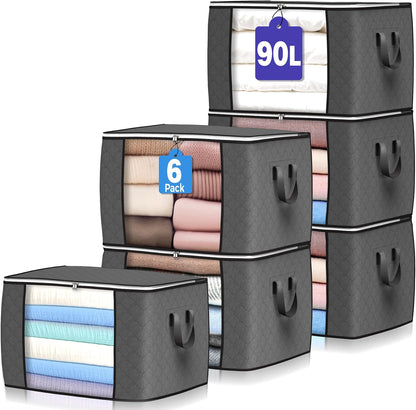 90L Large Storage Bags, Clothes Storage Bins Closet Organizers