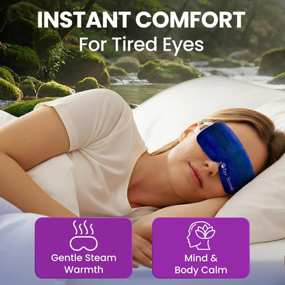 Eye Serenity Steam Eye Mask, Heated Eye Mask, Self Heating Warm Compress for Dry Eyes, Fast Relief for Stye, Puffy Sensitive Eyes, Moist Heat, Gift for Women and Men - Unscented
