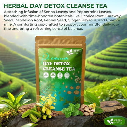 FreshDrinkUS, Premium Herbal Day Cleanse Tea, 75 Count, Caffeine Free