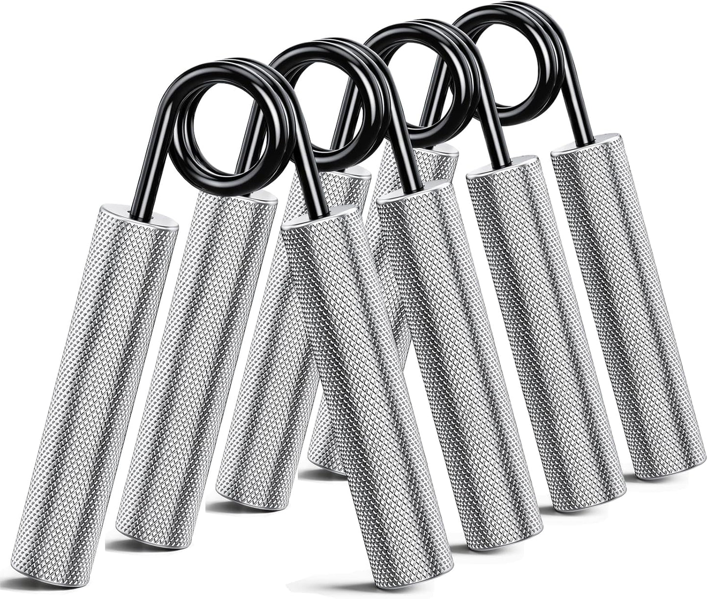 ZEAGUS Grip Strength Trainer 4 Pack,50LB-200LB Metal Hand Grip Strengthener,Non-Slip Heavy-Duty Forearm Exerciser,Hand Gripper for Muscle Building and Hand Rehabilitation Exercising