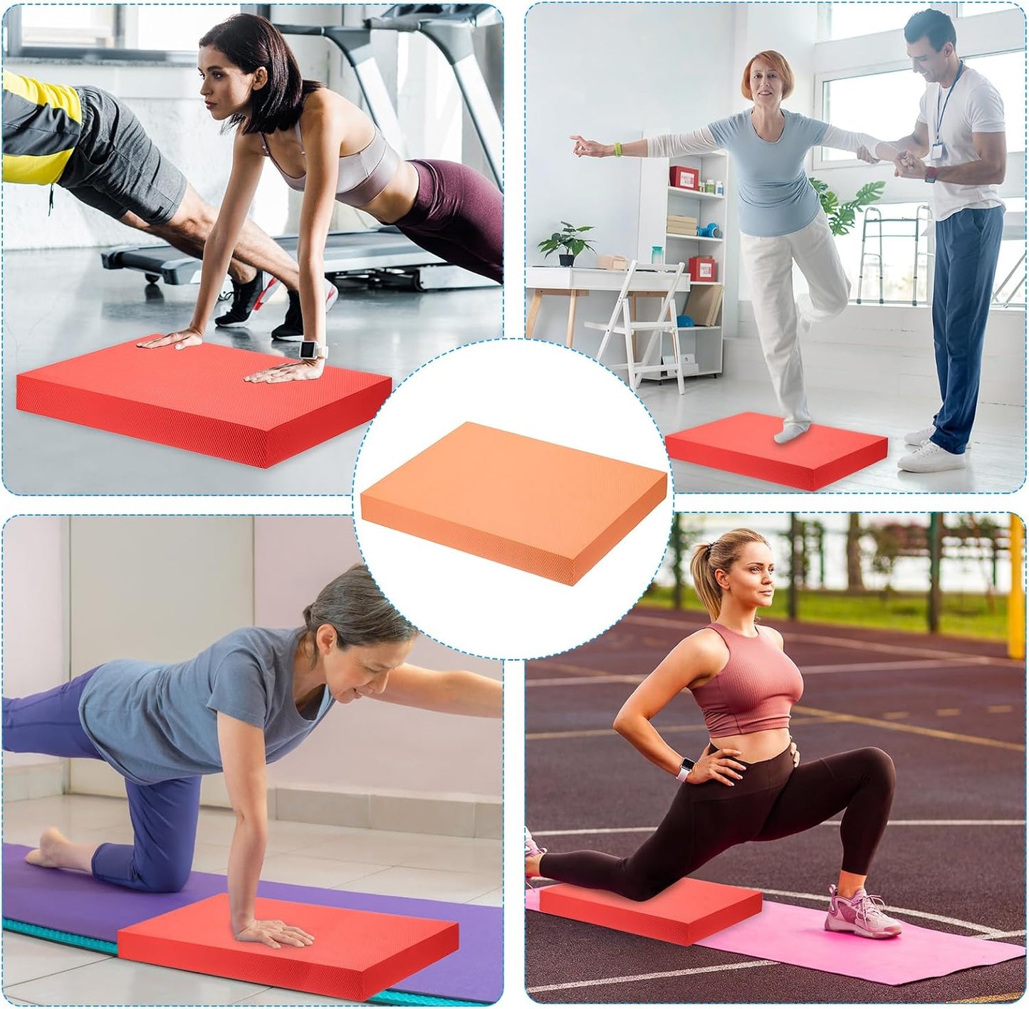 PATIKIL Balance Pad, Non-Slip TPE Foam Pad Cushion Exercise Yoga Mat Knee Pad for Fitness Stability Core Training Stretching