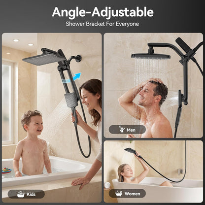 Dual Filtered Rainfall Handheld Showerhead Spray Combo with 7 Modes