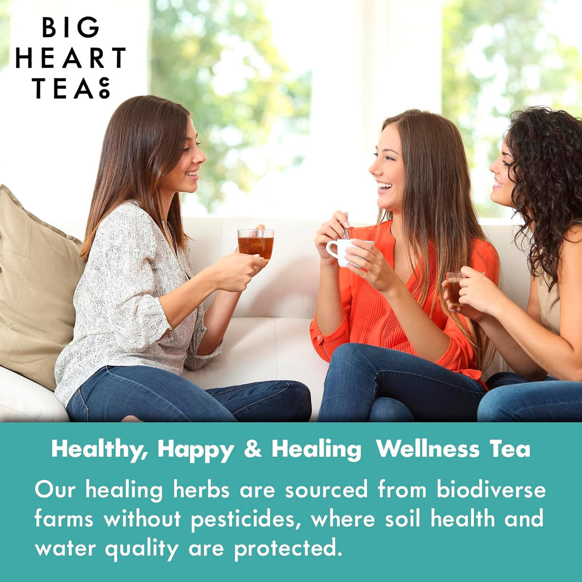 Big Heart Tea Co. Tea Bags - Edith Grey - Direct Trade Malawi Caffeinated Black Tea in Zero Plastic Sachets with Small Batch Organic Whole Herbs - Red Rose, Bergamot Oil, 20 Tea Bags