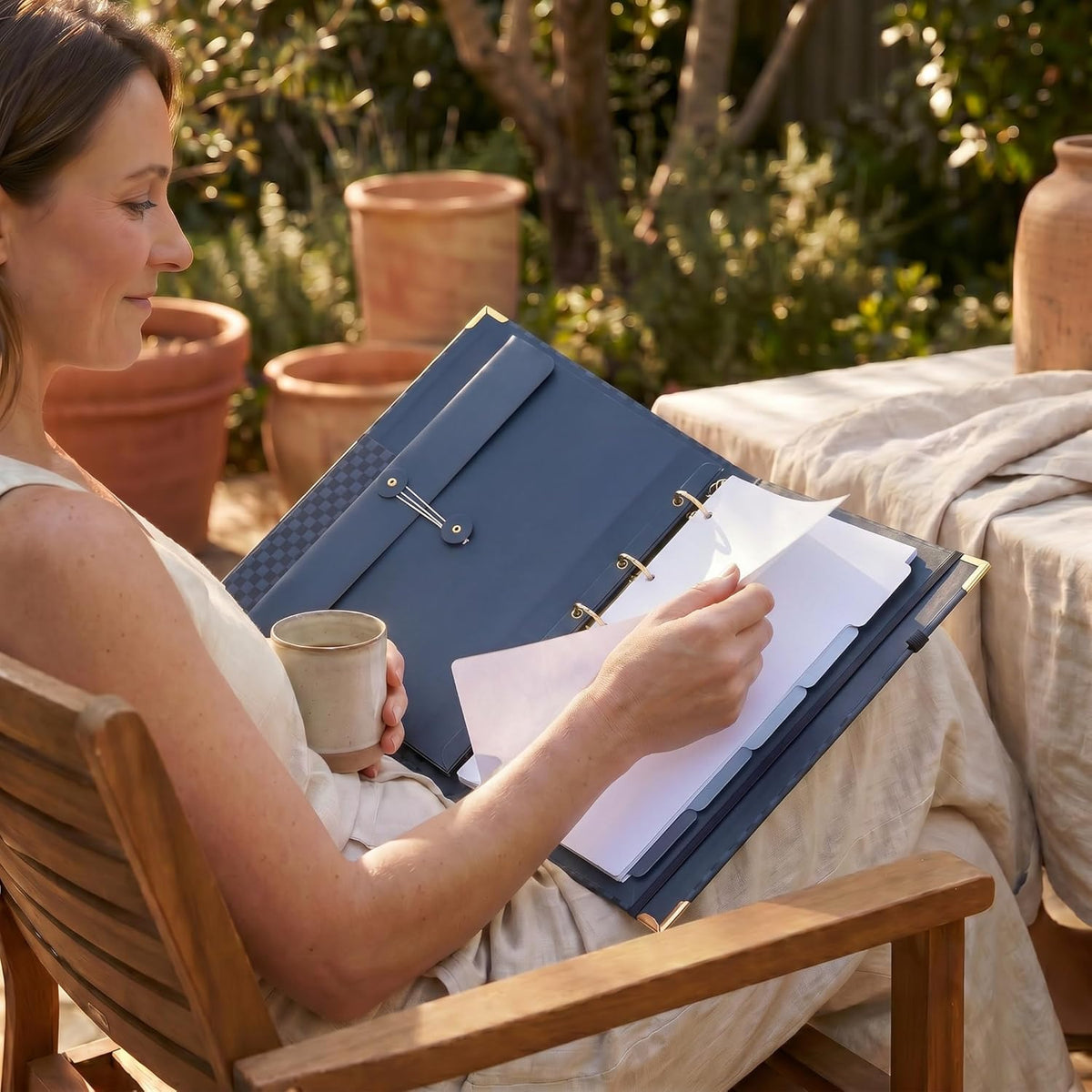 Aesthetic Clipboard Binder with Dividers - 3 Ring Organizer for Work