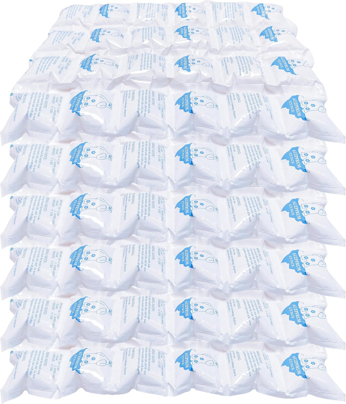 Reusable Ice Packs for Shipping & Coolers Dry Ice for Shipping Frozen Food Cold Pack for Lunch Bags, Long Lasting Cold Ice Pack Sheets for Transport Food (10 Sheets x 16 Cells)